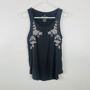 American Eagle Womens‎ Top Size XS Soft & Sexy Sleeveless Embroidered Floral